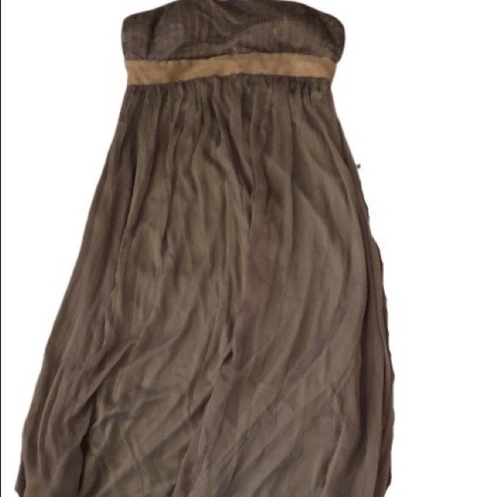 Dona Bella Strapless Green Dress
